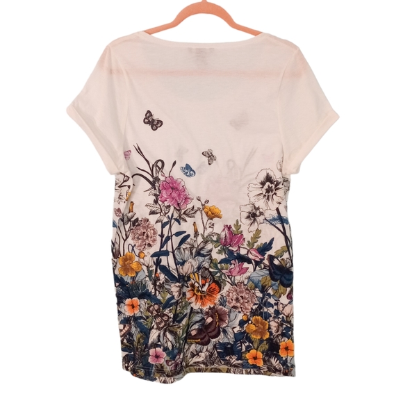 H&M Floral Print Tunic Tee Shirt | US XS - Picture 2 of 5